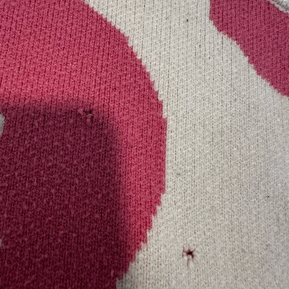 Moon & Madison Sz:M Cropped Pink Smiley Face Crew Neck Oversized Sweater. - Picture 13 of 13